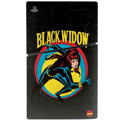 Marvel Classic Comics Black Widow PS5 Slim Digital Edition Console Skin